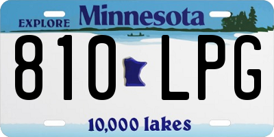 MN license plate 810LPG