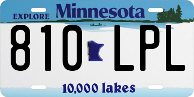 MN license plate 810LPL