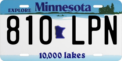 MN license plate 810LPN