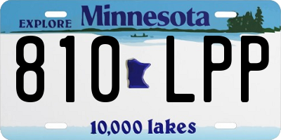 MN license plate 810LPP