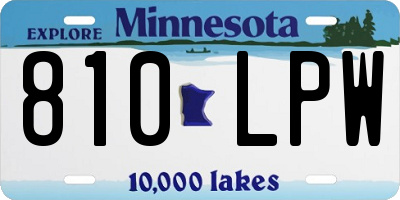 MN license plate 810LPW