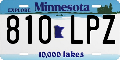 MN license plate 810LPZ