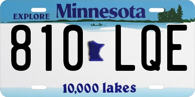 MN license plate 810LQE