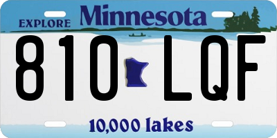 MN license plate 810LQF