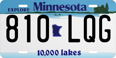 MN license plate 810LQG