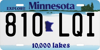 MN license plate 810LQI