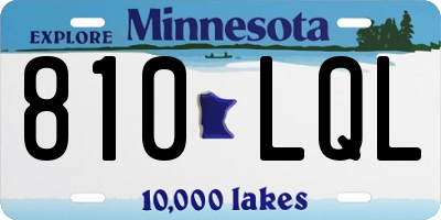 MN license plate 810LQL