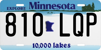 MN license plate 810LQP