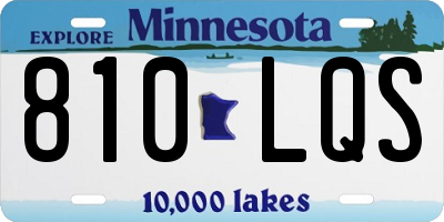 MN license plate 810LQS