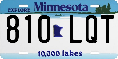 MN license plate 810LQT