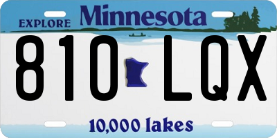 MN license plate 810LQX
