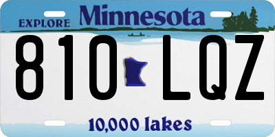 MN license plate 810LQZ