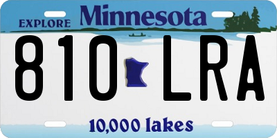 MN license plate 810LRA