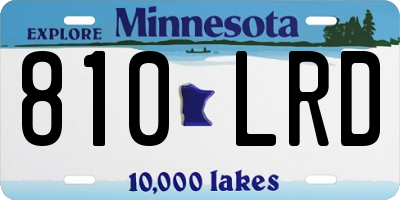 MN license plate 810LRD