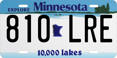MN license plate 810LRE