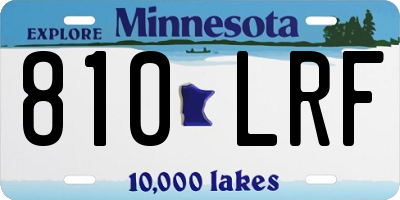 MN license plate 810LRF
