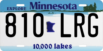 MN license plate 810LRG
