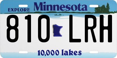 MN license plate 810LRH