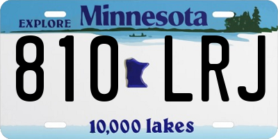 MN license plate 810LRJ