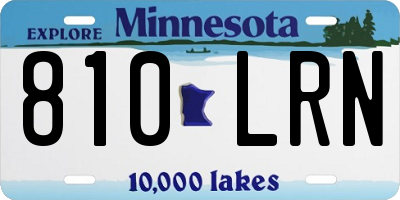 MN license plate 810LRN
