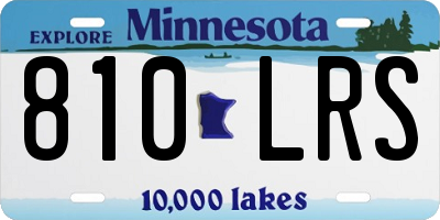 MN license plate 810LRS