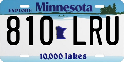 MN license plate 810LRU