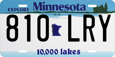 MN license plate 810LRY