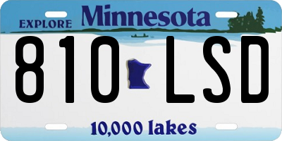 MN license plate 810LSD