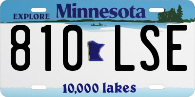 MN license plate 810LSE