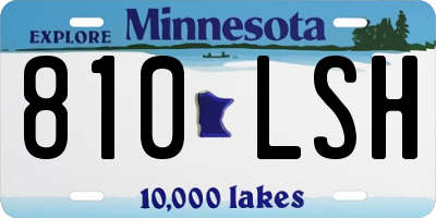 MN license plate 810LSH