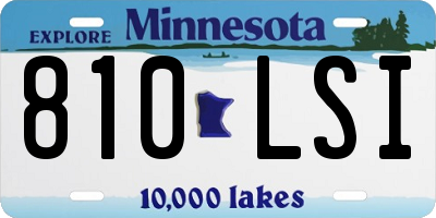 MN license plate 810LSI