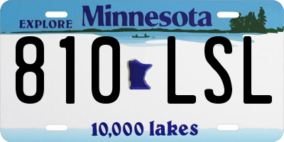 MN license plate 810LSL