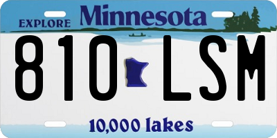 MN license plate 810LSM