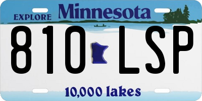 MN license plate 810LSP