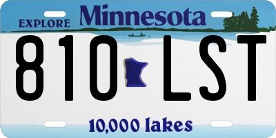 MN license plate 810LST