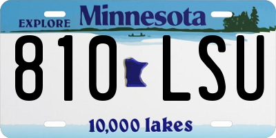 MN license plate 810LSU