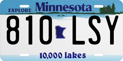 MN license plate 810LSY