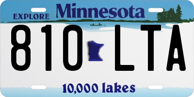 MN license plate 810LTA