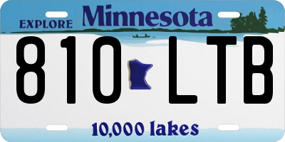 MN license plate 810LTB