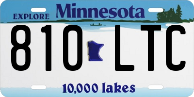 MN license plate 810LTC