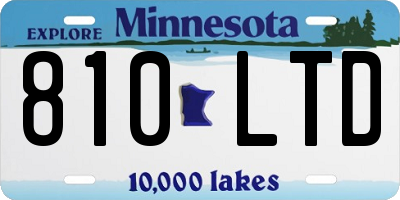 MN license plate 810LTD