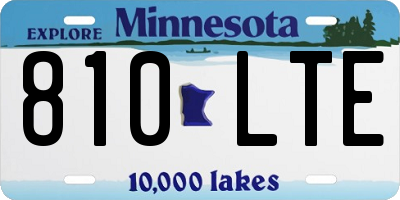 MN license plate 810LTE