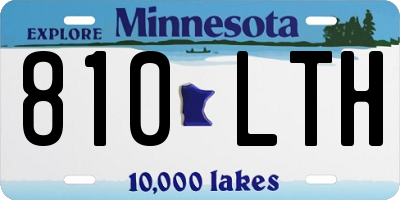 MN license plate 810LTH