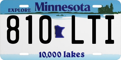 MN license plate 810LTI
