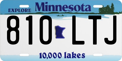 MN license plate 810LTJ