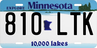 MN license plate 810LTK