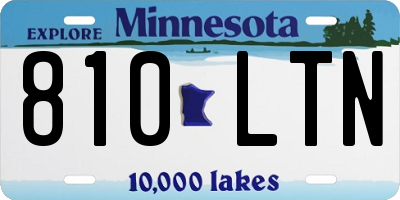 MN license plate 810LTN