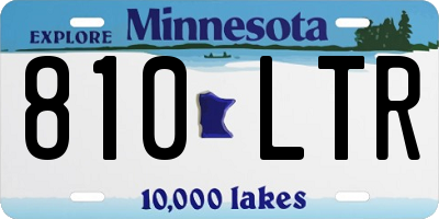 MN license plate 810LTR