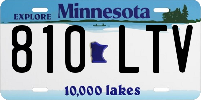 MN license plate 810LTV