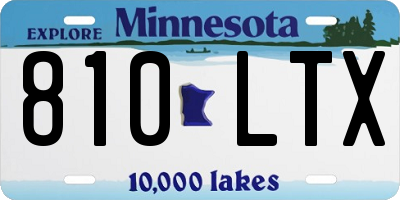 MN license plate 810LTX